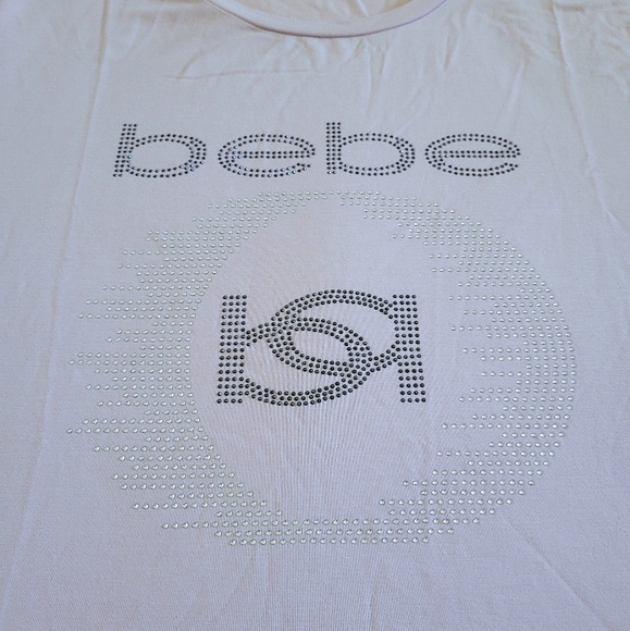 bebe Mirrored🪞 "bb" Rhinestone💎 Top - NWT - Picture 3 of 14